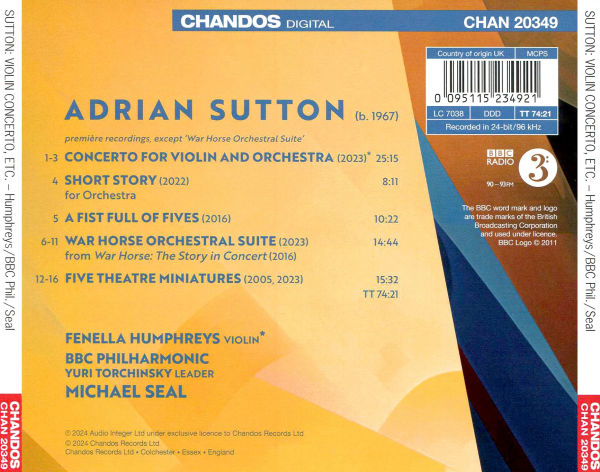 Adrian Sutton: Violin Concerto