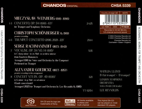 Resonance: Rachmaninoff, Schönberger, Weinberg, Goedicke