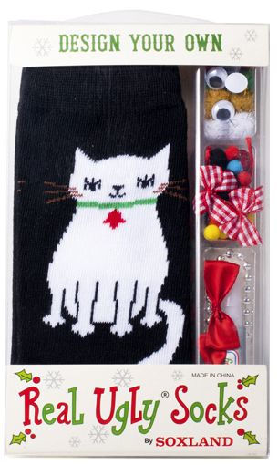Design Your Own Real Ugly Socks Kit - Cat by SOXLAND INTERNATIONAL