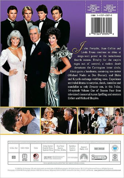 Dynasty: The Fourth Season, Vol. 1 [3 Discs]