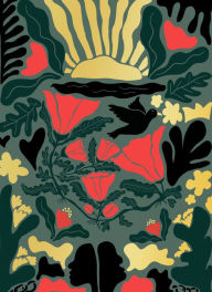 Title: Willa Spiral Journal (red, yellow, green, sun, birds floral design)