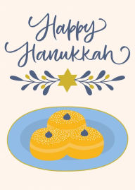 Title: Hanukkah Greeting Card Sufganiyah
