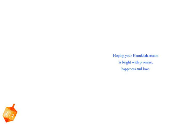 Hanukkah Greeting Card Blue Leaves and Menorah