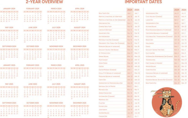 2024-2025 Monthly Planner - Vincent Trinidad Cat