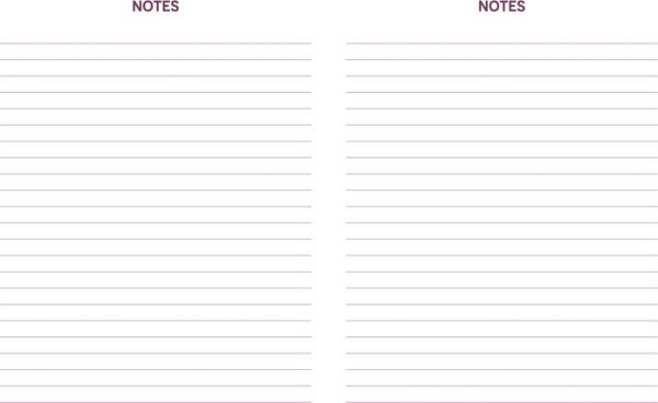 2024-2025 Monthly Planner - Purple Pressed Flowers