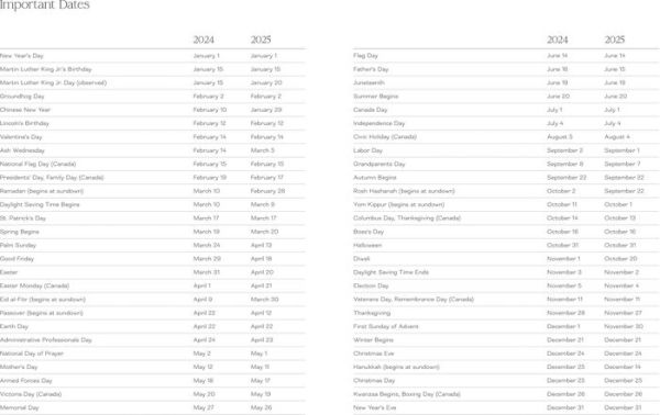 2024-2025 Weekly Planner