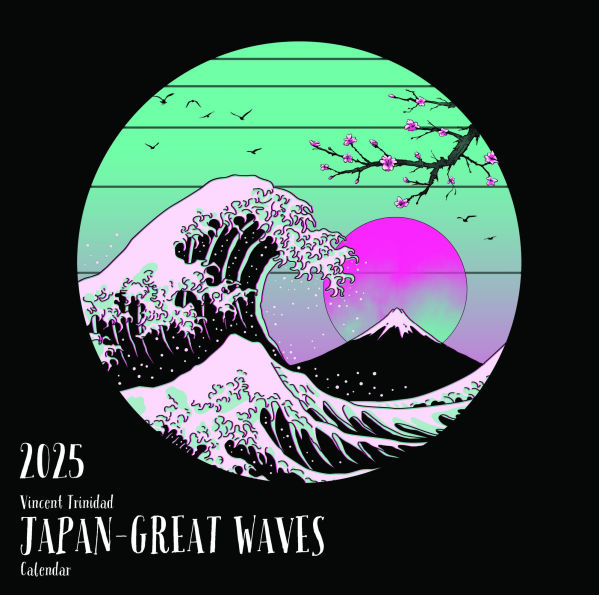 2025 Wall Calendar Great Wave Vincent Trinidad