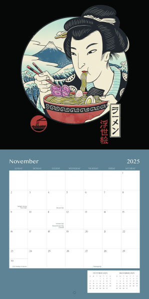 2025 Wall Calendar Great Wave Vincent Trinidad