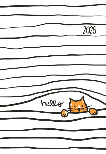 2025-2026 Super Pocket Planner Hello Cat