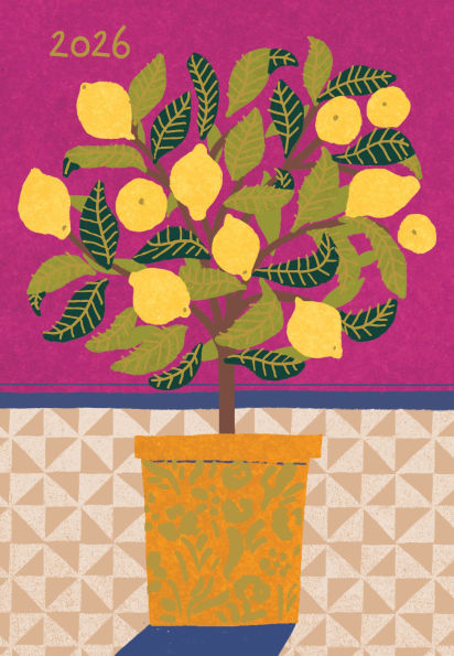 2025-2026 Super Pocket Planner Lemon Tree