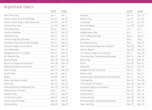 2025-2026 Super Pocket Planner Lemon Tree