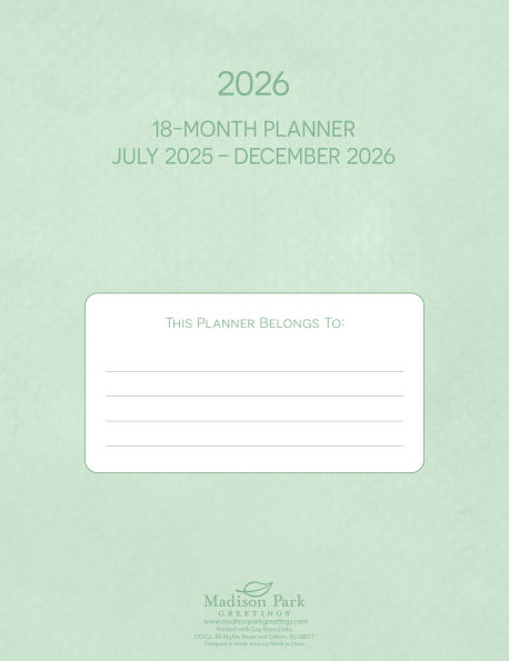 2025-2026 Surrey Planner Big Bold Butterflies