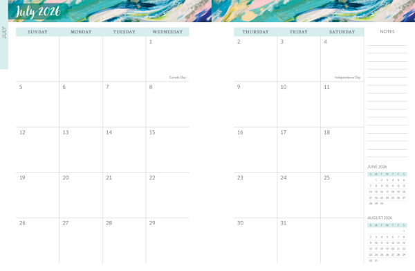 2025-2026 Chunky Planner Rainbow Jellyfish