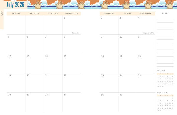 2025-2026 Chunky Planner Coffee Cat