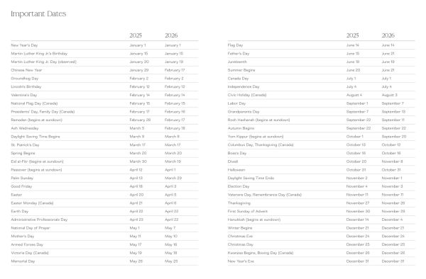 2025-2026 Weekly Planner Peaceful Beach