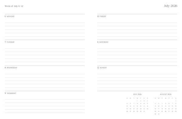 2025-2026 Weekly Planner Peaceful Beach