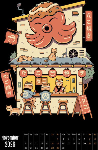 2026 VINCENT TRINIDAD STOREFRONTS OVERSIZED WALL CALENDAR - Exclusive