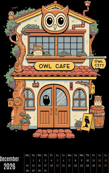 2026 VINCENT TRINIDAD STOREFRONTS OVERSIZED WALL CALENDAR - Exclusive