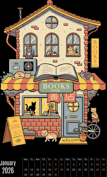 2026 VINCENT TRINIDAD STOREFRONTS OVERSIZED WALL CALENDAR - Exclusive