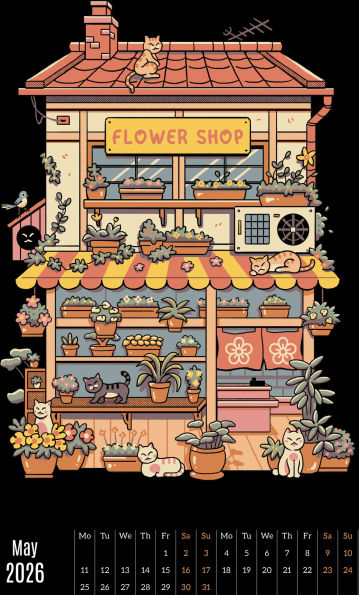 2026 VINCENT TRINIDAD STOREFRONTS OVERSIZED WALL CALENDAR - Exclusive