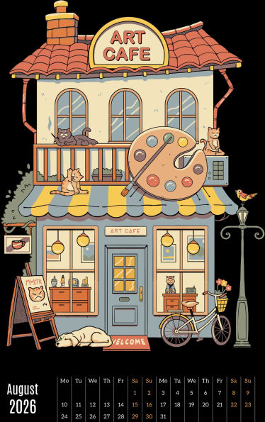 2026 VINCENT TRINIDAD STOREFRONTS OVERSIZED WALL CALENDAR - Exclusive