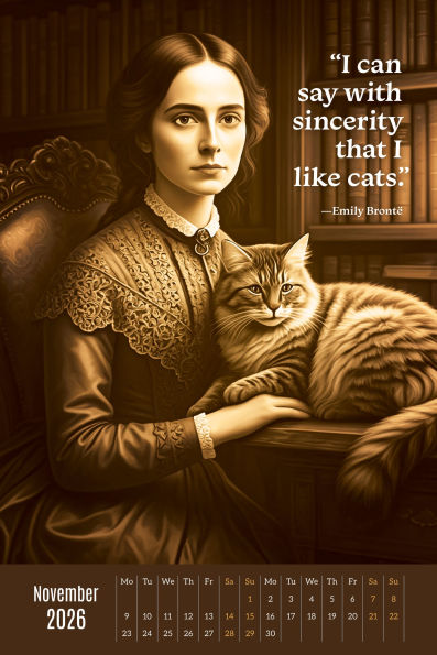 2026 AUTHORS & CATS OVERSIZED WALL CALENDAR - Exclusive