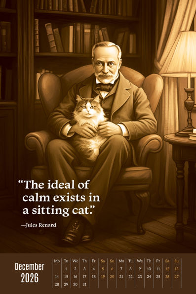 2026 AUTHORS & CATS OVERSIZED WALL CALENDAR - Exclusive