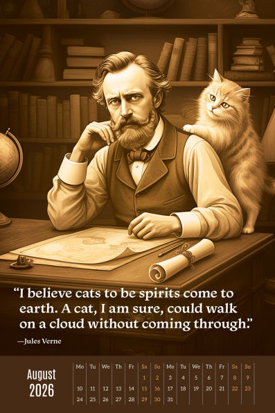 2026 AUTHORS & CATS OVERSIZED WALL CALENDAR - Exclusive