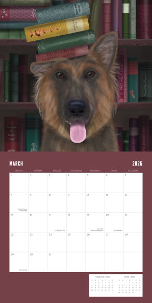 2026 DOGS & BOOKS STANDARD WALL CALENDAR - Exclusive