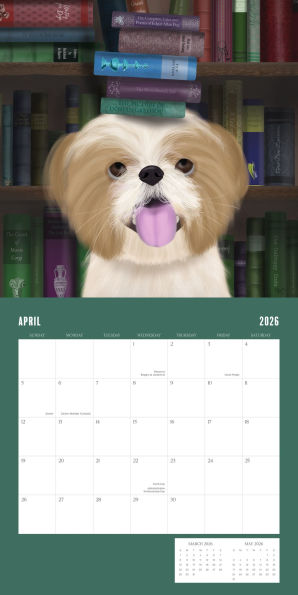 2026 DOGS & BOOKS STANDARD WALL CALENDAR - Exclusive