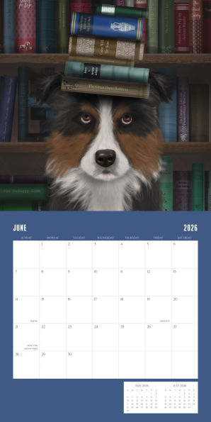 2026 DOGS & BOOKS STANDARD WALL CALENDAR - Exclusive