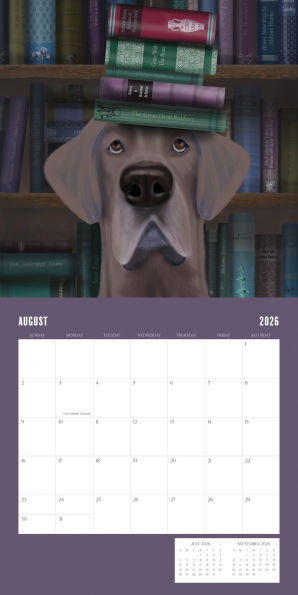 2026 DOGS & BOOKS STANDARD WALL CALENDAR - Exclusive