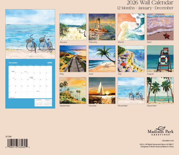 2026 SEASCAPES STANDARD WALL CALENDAR - Exclusive