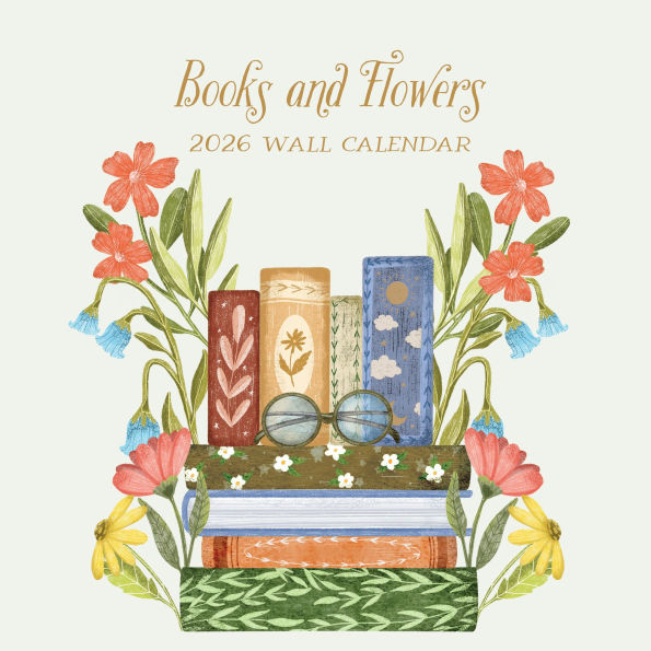 2026 BOOKS & FLOWERS STANDARD WALL CALENDAR - Exclusive