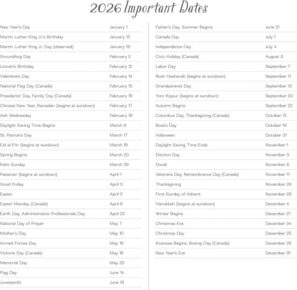 2026 BOOKS & FLOWERS STANDARD WALL CALENDAR - Exclusive