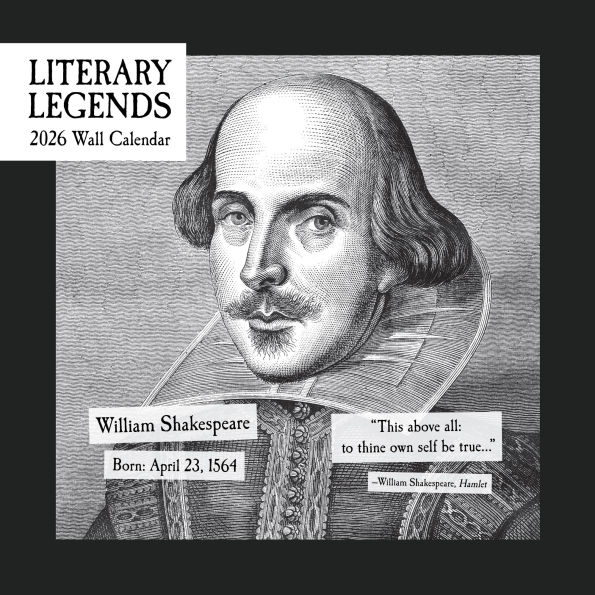 2026 AUTHORS BIRTHDAYS STANDARD WALL CALENDAR - Exclusive