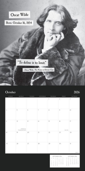 2026 AUTHORS BIRTHDAYS STANDARD WALL CALENDAR - Exclusive