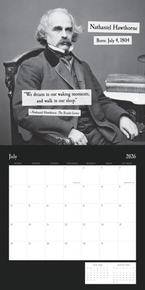2026 AUTHORS BIRTHDAYS STANDARD WALL CALENDAR - Exclusive