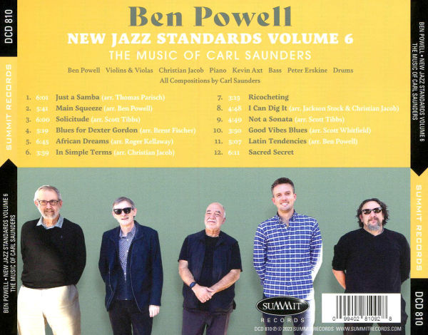 New Jazz Standards, Vol. 6: The Music of Carl Saunders