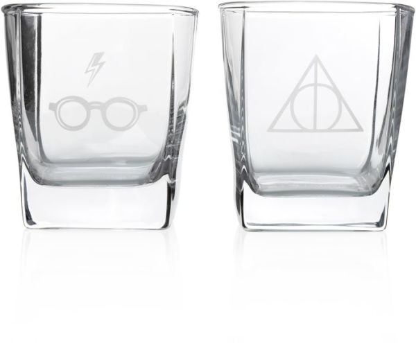 Harry Potter Hogwarts Low-Ball Glass Set