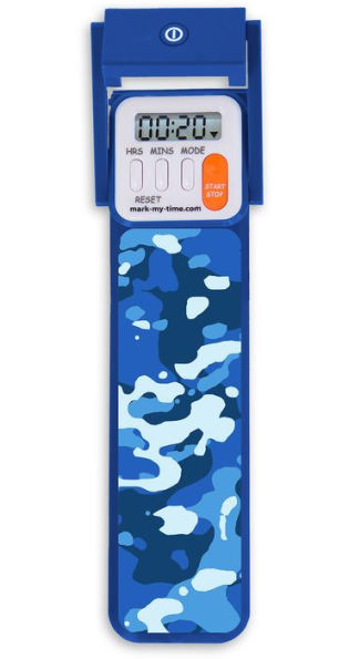 3D Camouflage Blue Light and Timer Bookmark