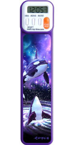 Title: 3D Orcas Bookmark