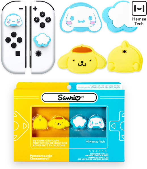 Sanrio Nintendo Switch Thumb Grip Caps - Pompompurin/Cinnamoroll