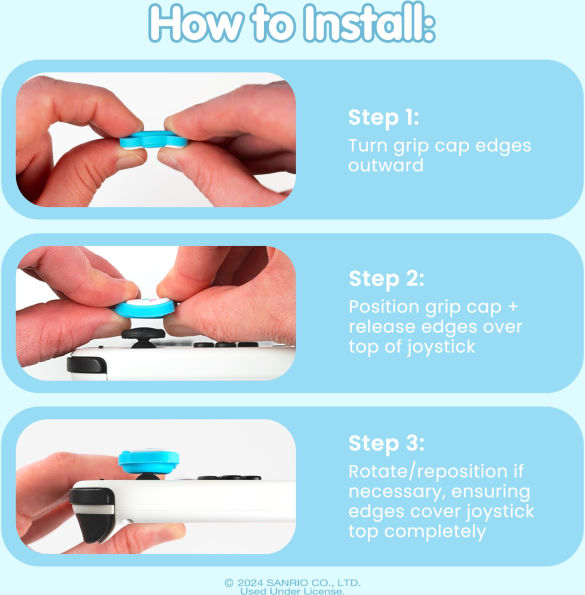 Sanrio Nintendo Switch Thumb Grip Caps - Pompompurin/Cinnamoroll