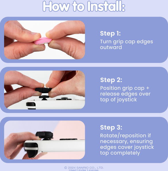 Sanrio Nintendo Switch Thumb Grip Caps - Kuromi/My Melody