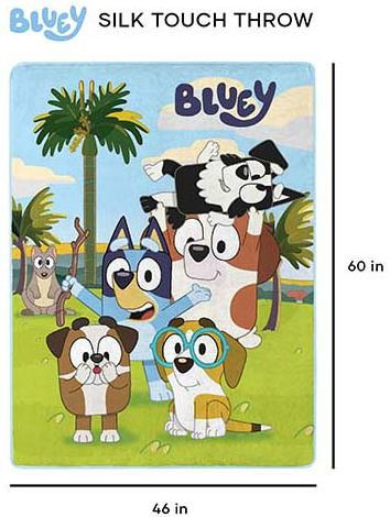 BBC's Bluey "Friend Fun" 46x60 Silk Touch Throw - by The Northwest Group