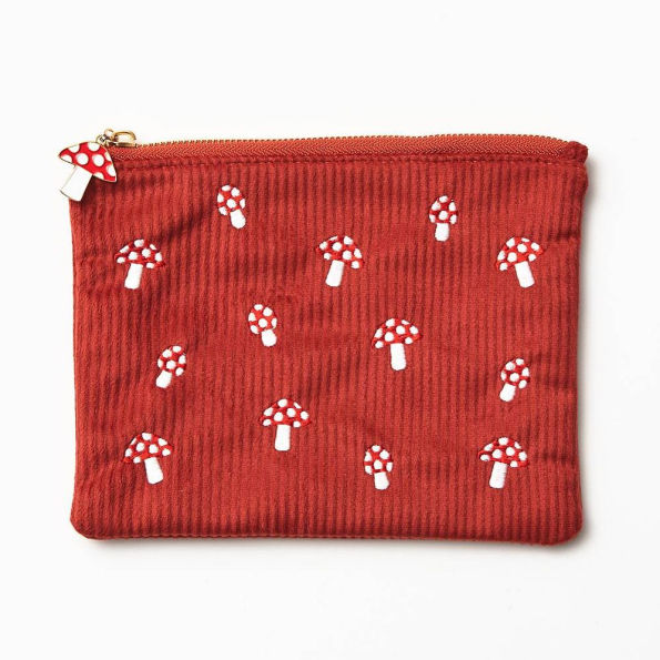 Mushroom Corduroy Pouch