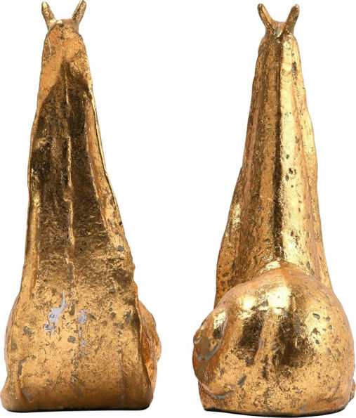 Gold Cast Iron Snail Bookend