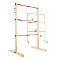 Title: Double Wooden Ladder Golf with 6 Bolas by Hey! Play!