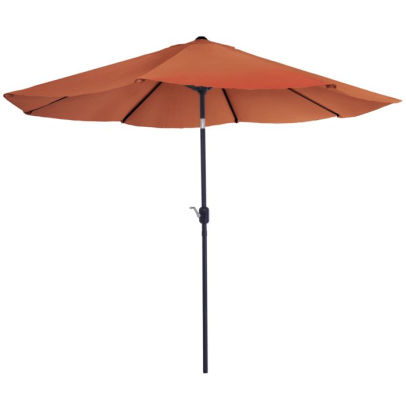 Patio Umbrella With Easy Crank And Auto Tilt Outdoor Table Umbrella For Deck Balcony Porch Backyard Poolside 10 Ft By Pure Garden Terracotta By Trademark Global Barnes Noble